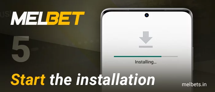 Install Melbet app on android after downloading it