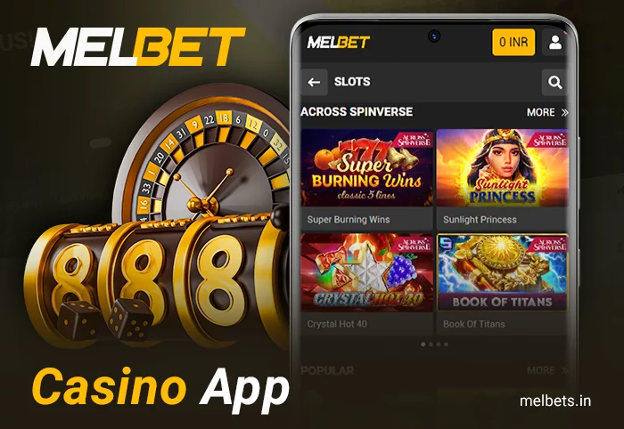 Melbet app for online casino games