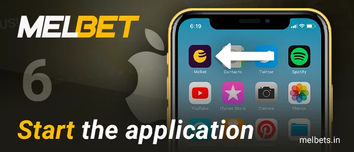Open the installed Melbet app on your iPhone