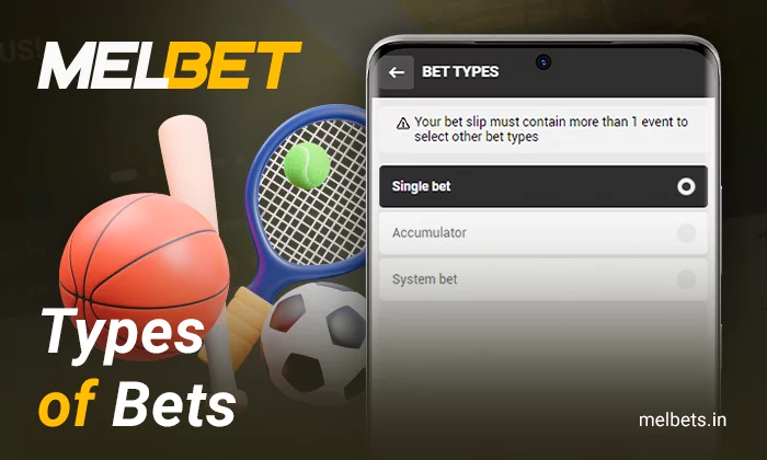 What bets can be placed on the Melbet app