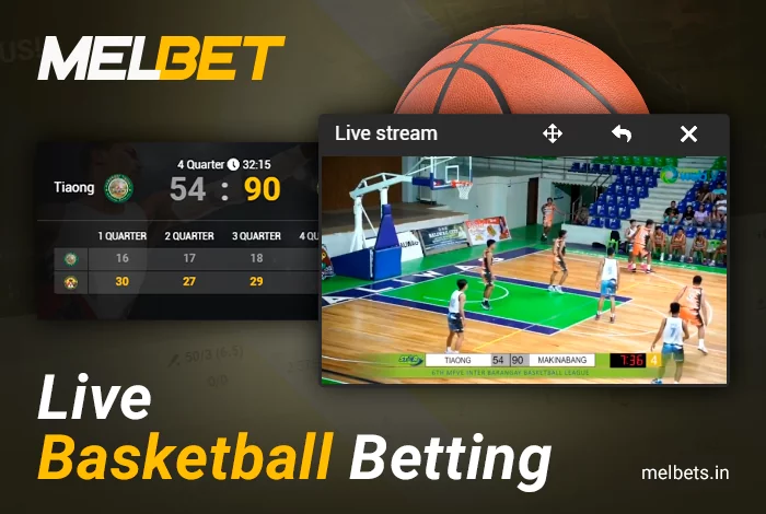 Place live basketball bets at Melbet India
