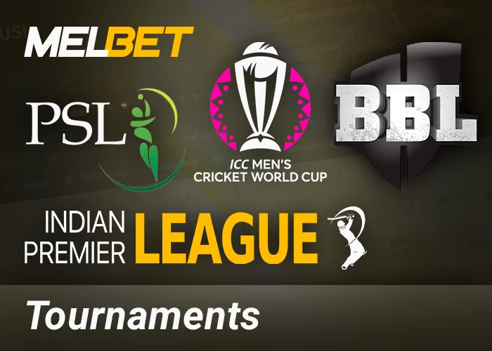 Up-to-date cricket tournaments on Melbet website