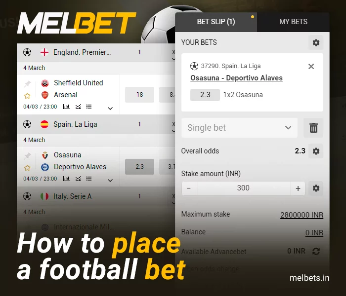 How to bet on soccer Melbet - online betting guide