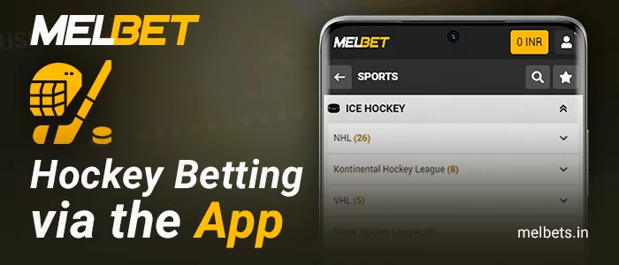 Melbet app for ice hockey betting