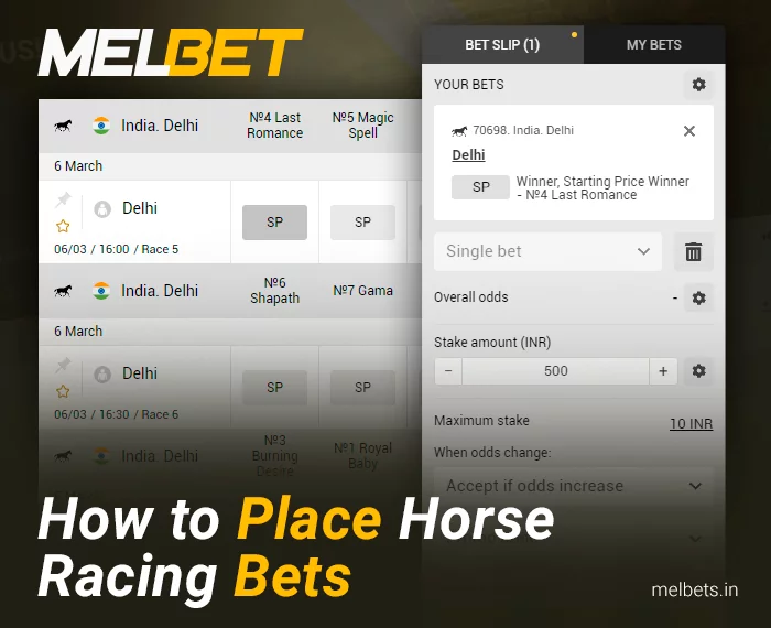 Horse Racing Betting Instructions at Melbet