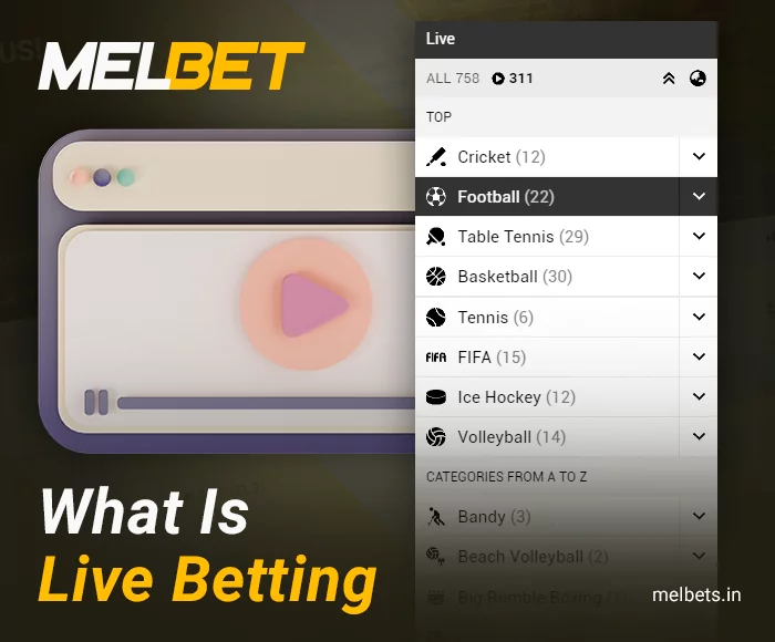 How live betting works at Melbet