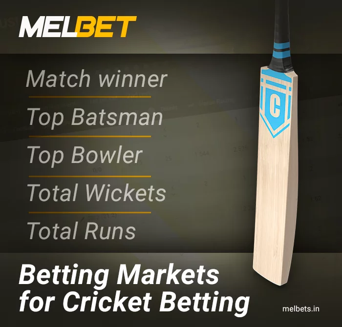 Melbet cricket match betting market