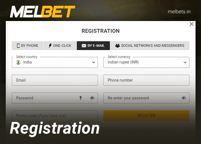 Join Melbet bookmaker - registration process