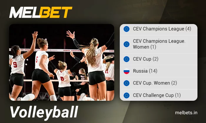 Volleyball tournaments on Melbet website