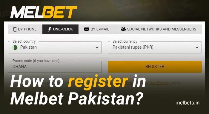 Registering an account with Melbet Pakistan