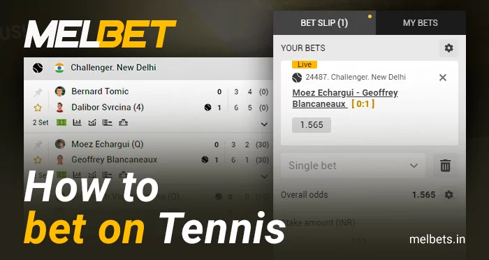 Instructions for betting on tennis at Melbet