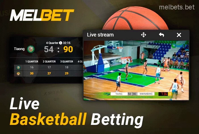 Place live basketball bets at Melbet BD
