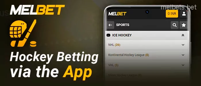 Melbet app for ice hockey betting