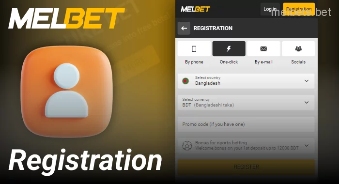 Registering a Melbet account in the app