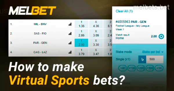 Bet on virtual sports at Melbet online