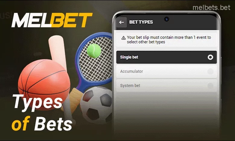 What bets can be placed on the Melbet app