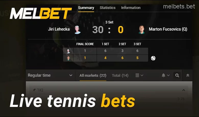 Place live bets on Melbet pot matches